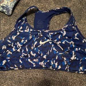 Nike Women's Abstract Blue Sports Bra